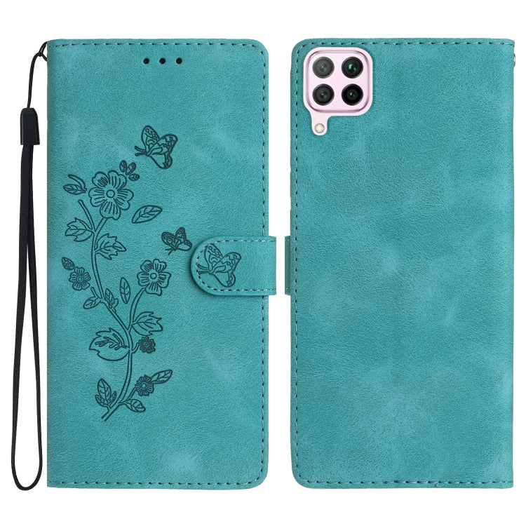 Flower Butterfly Embossing Pattern Leather Phone Case, For Huawei Y6p, For Huawei Y5p, For Huawei P40 lite, For Huawei P40 Pro, For Huawei P40