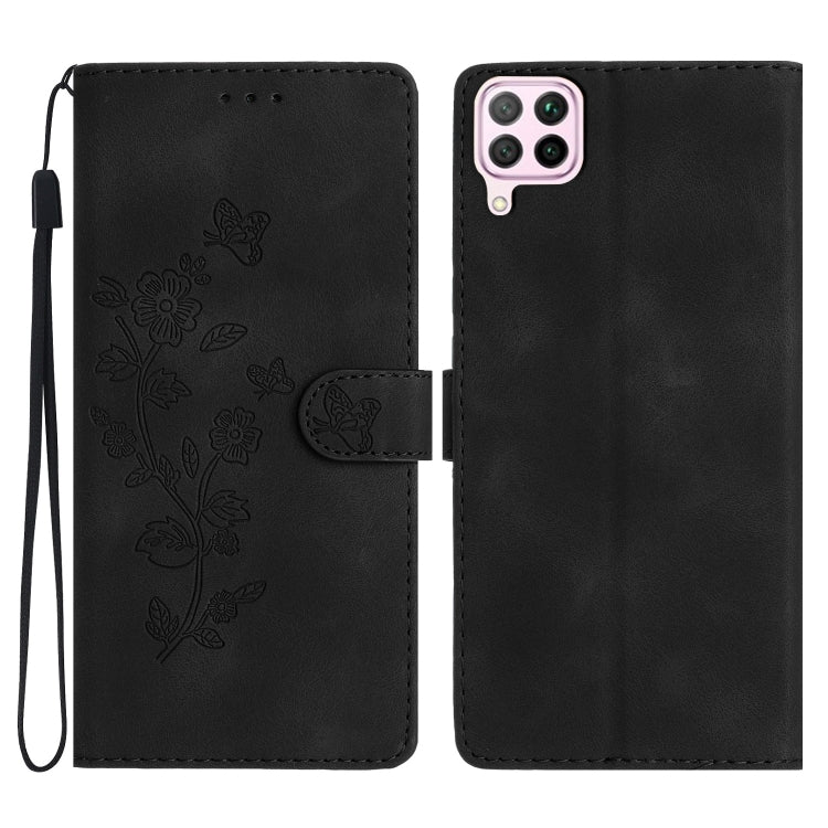 Flower Butterfly Embossing Pattern Leather Phone Case, For Huawei Y6p, For Huawei Y5p, For Huawei P40 lite, For Huawei P40 Pro, For Huawei P40