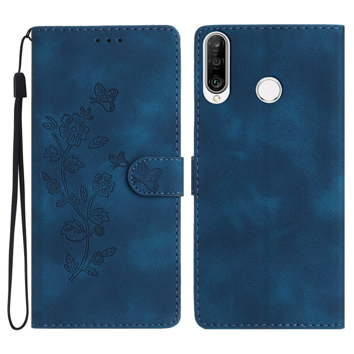 Flower Butterfly Embossing Pattern Leather Phone Case, For Huawei P30 lite, For Huawei P30 Pro, For Huawei P30