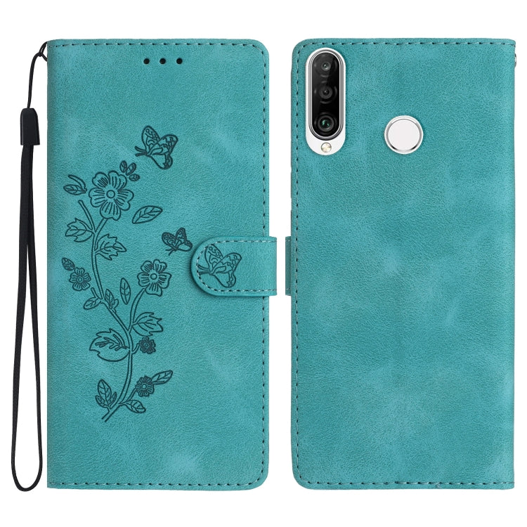 Flower Butterfly Embossing Pattern Leather Phone Case, For Huawei P30 lite, For Huawei P30 Pro, For Huawei P30