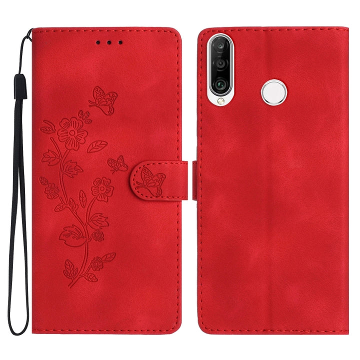 Flower Butterfly Embossing Pattern Leather Phone Case, For Huawei Y6p, For Huawei Y5p, For Huawei P40 lite, For Huawei P40 Pro, For Huawei P40