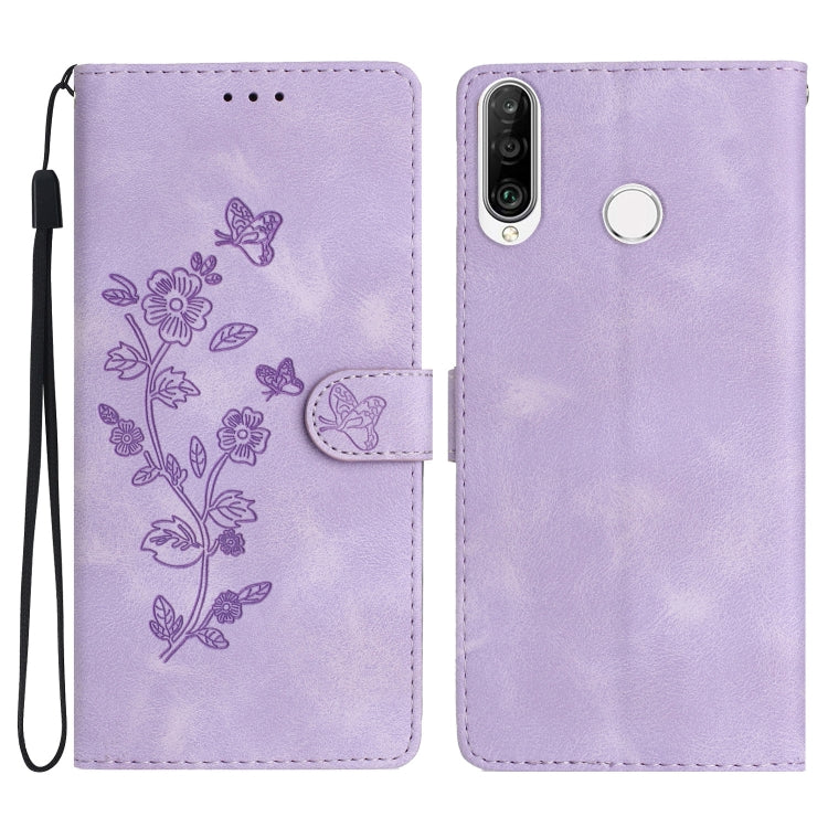 Flower Butterfly Embossing Pattern Leather Phone Case, For Huawei Y6p, For Huawei Y5p, For Huawei P40 lite, For Huawei P40 Pro, For Huawei P40