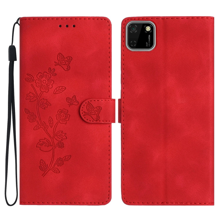 Flower Butterfly Embossing Pattern Leather Phone Case, For Huawei Y6p, For Huawei Y5p, For Huawei P40 lite, For Huawei P40 Pro, For Huawei P40