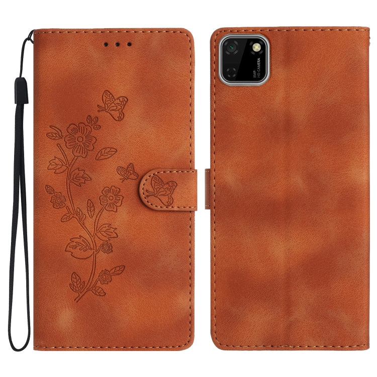 Flower Butterfly Embossing Pattern Leather Phone Case, For Huawei Y6p, For Huawei Y5p, For Huawei P40 lite, For Huawei P40 Pro, For Huawei P40