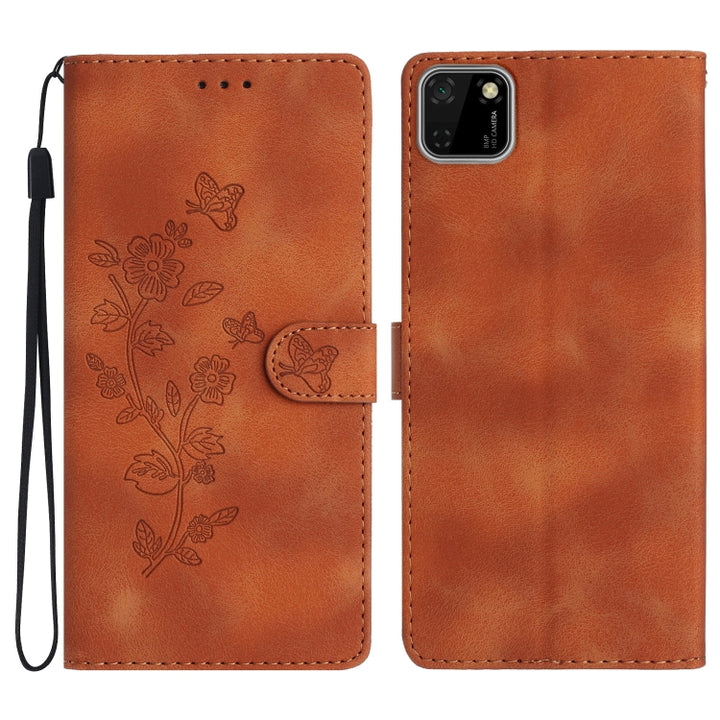 Flower Butterfly Embossing Pattern Leather Phone Case, For Huawei Y6p, For Huawei Y5p, For Huawei P40 lite, For Huawei P40 Pro, For Huawei P40