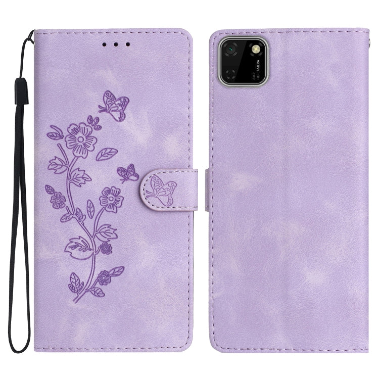 Flower Butterfly Embossing Pattern Leather Phone Case, For Huawei Y6p, For Huawei Y5p, For Huawei P40 lite, For Huawei P40 Pro, For Huawei P40