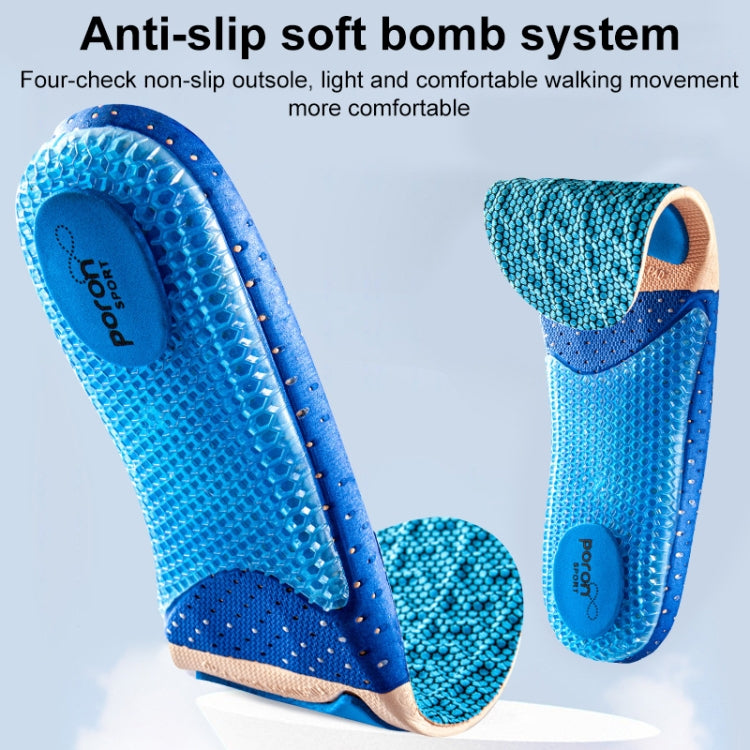 Men Shock Absorbing Sweat Absorbing Breathable Sports Insoles, 35-36, 37-38, 39-40, 41-42, 43-44, 45-46