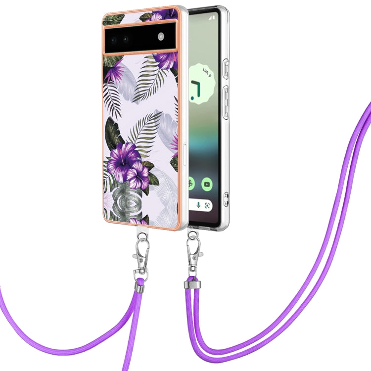 Electroplating IMD TPU Phone Case with Lanyard, For Google Pixel 7a, For Google Pixel 6a