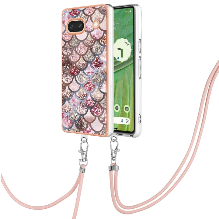 Electroplating IMD TPU Phone Case with Lanyard, For Google Pixel 7a, For Google Pixel 6a