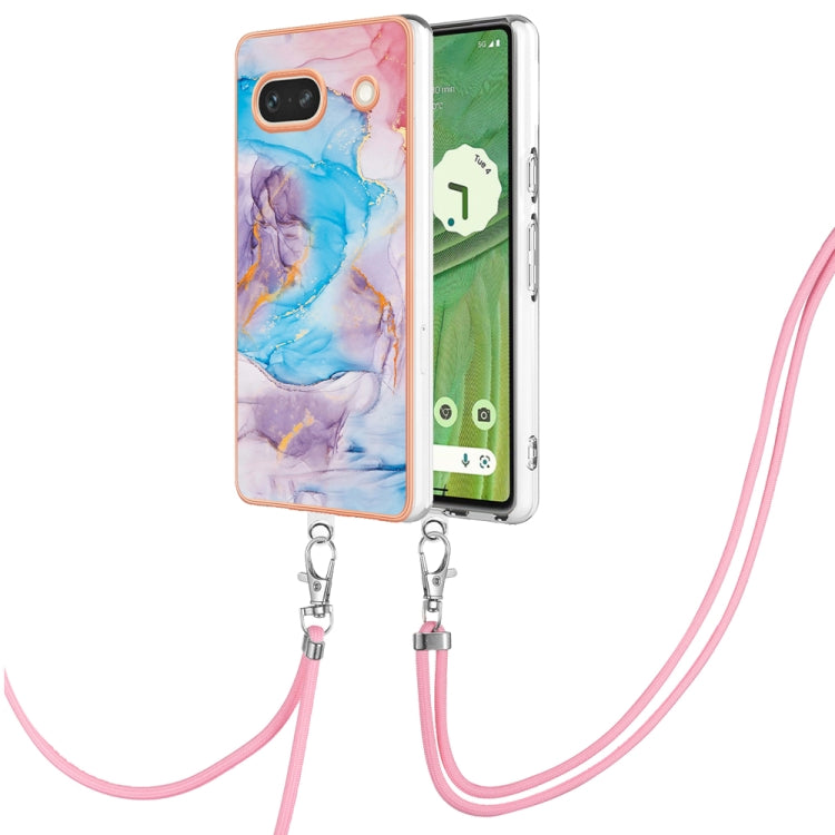 Electroplating IMD TPU Phone Case with Lanyard, For Google Pixel 7a, For Google Pixel 6a