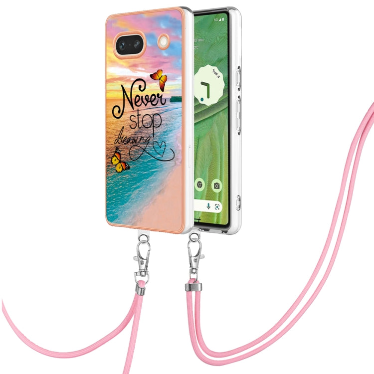 Electroplating IMD TPU Phone Case with Lanyard, For Google Pixel 7a, For Google Pixel 6a