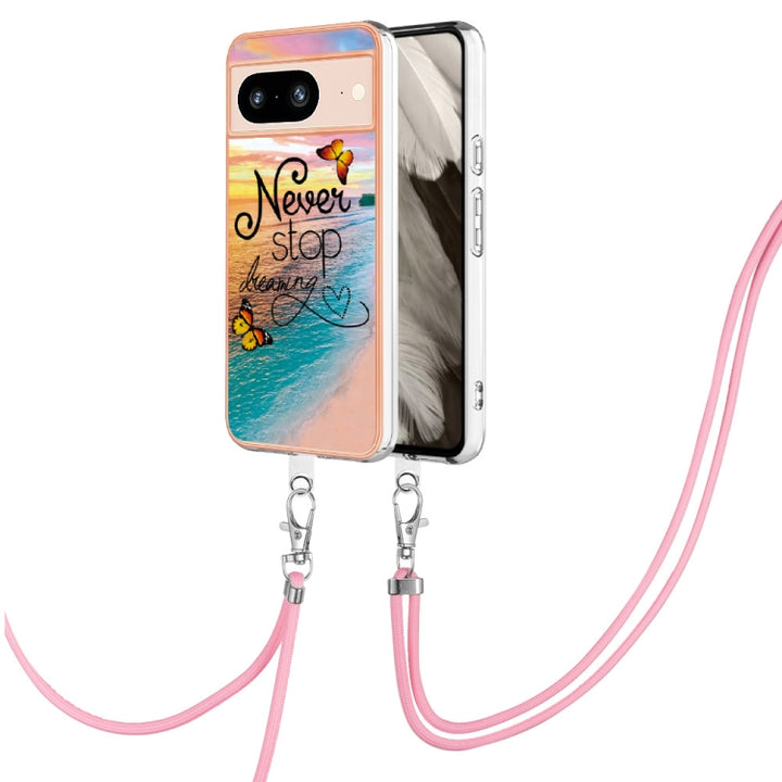 Electroplating IMD TPU Phone Case with Lanyard, For Google Pixel 9 Pro XL, For Google Pixel 9 / 9 Pro, For Google Pixel 8a, For Google Pixel 8 Pro, For Google Pixel 8