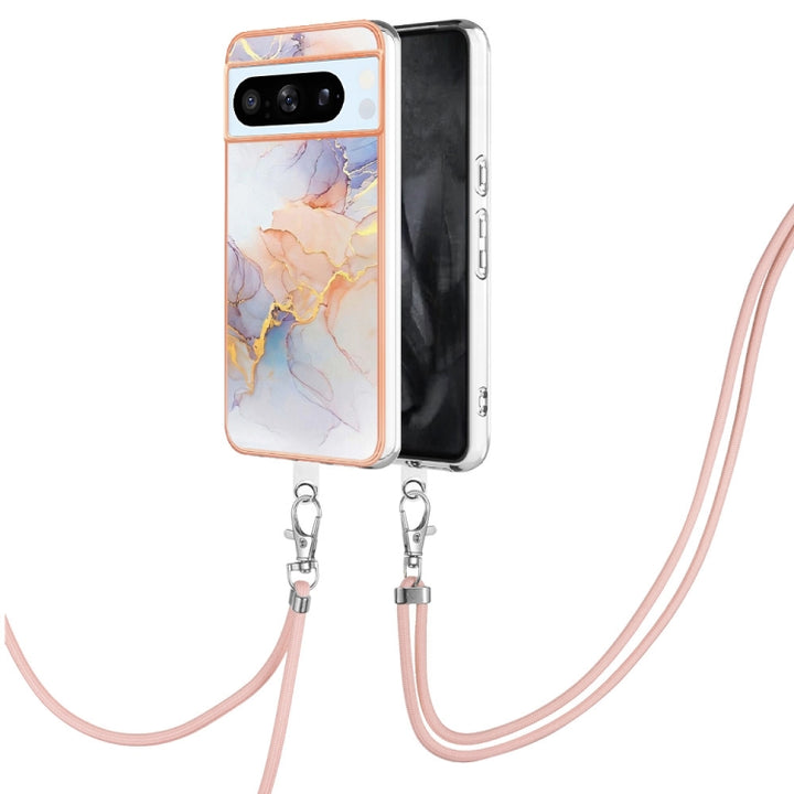 Electroplating IMD TPU Phone Case with Lanyard, For Google Pixel 9 Pro XL, For Google Pixel 9 / 9 Pro, For Google Pixel 8a, For Google Pixel 8 Pro, For Google Pixel 8