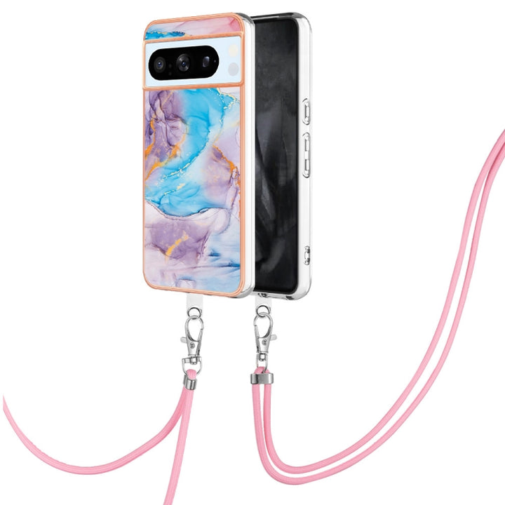 Electroplating IMD TPU Phone Case with Lanyard, For Google Pixel 9 Pro XL, For Google Pixel 9 / 9 Pro, For Google Pixel 8a, For Google Pixel 8 Pro, For Google Pixel 8