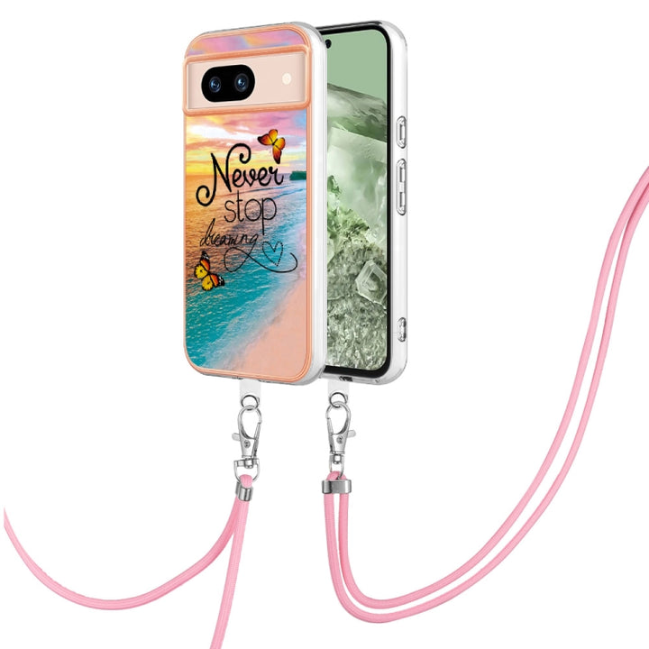 Electroplating IMD TPU Phone Case with Lanyard, For Google Pixel 9 Pro XL, For Google Pixel 9 / 9 Pro, For Google Pixel 8a, For Google Pixel 8 Pro, For Google Pixel 8