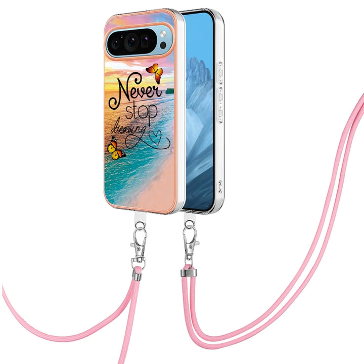 Electroplating IMD TPU Phone Case with Lanyard, For Google Pixel 9 Pro XL, For Google Pixel 9 / 9 Pro, For Google Pixel 8a, For Google Pixel 8 Pro, For Google Pixel 8