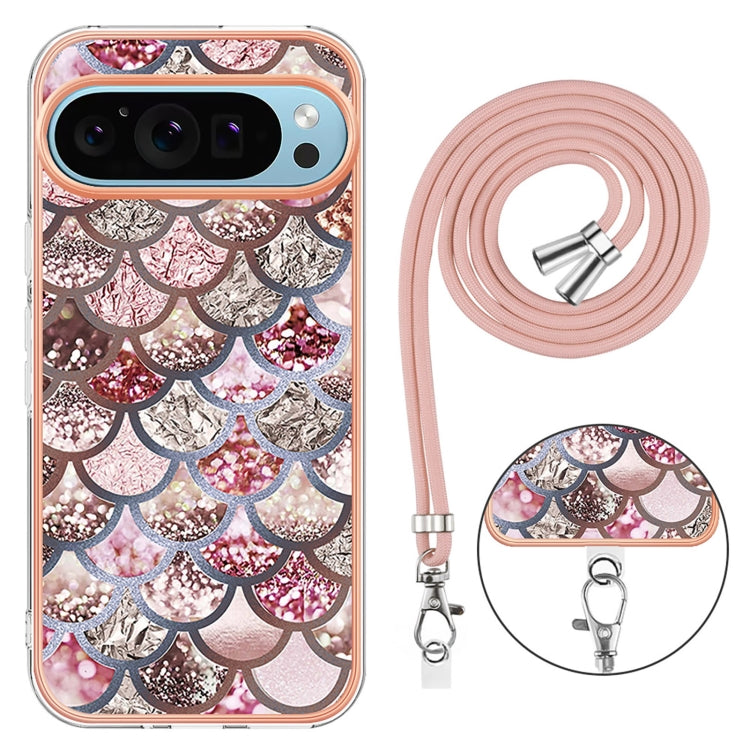 Electroplating IMD TPU Phone Case with Lanyard, For Google Pixel 9 Pro XL, For Google Pixel 9 / 9 Pro, For Google Pixel 8a, For Google Pixel 8 Pro, For Google Pixel 8