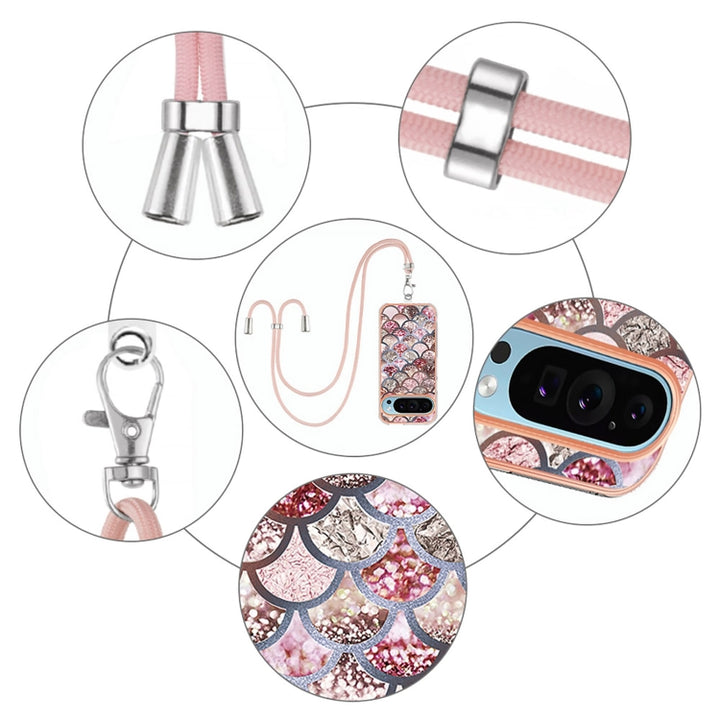 Electroplating IMD TPU Phone Case with Lanyard, For Google Pixel 9 Pro XL, For Google Pixel 9 / 9 Pro, For Google Pixel 8a, For Google Pixel 8 Pro, For Google Pixel 8