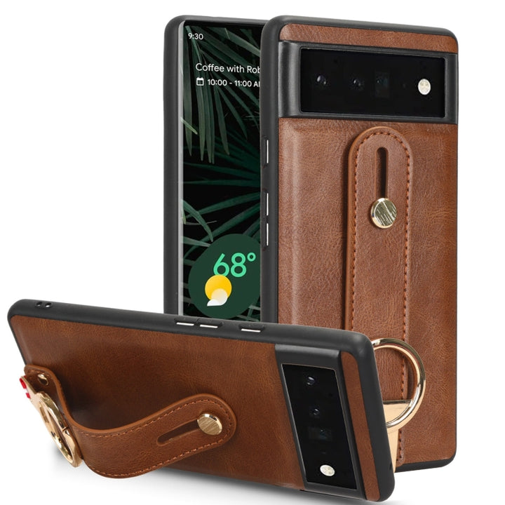 Wristband Leather Back Phone Case, For Google Pixel 6a, For Google Pixel 6 Pro, For Google Pixel 6