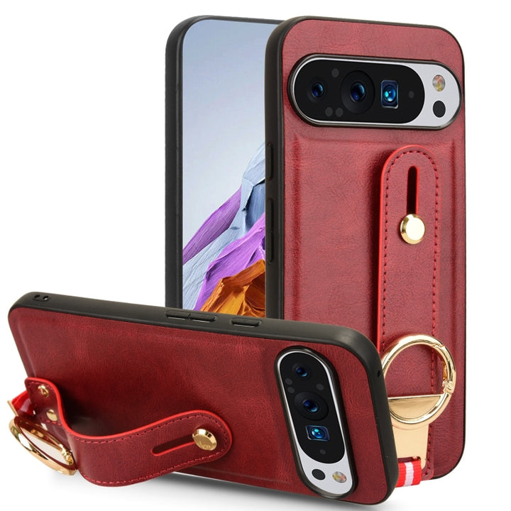 Wristband Leather Back Phone Case, For Google Pixel 9a, For Google Pixel 9 Pro XL, For Google Pixel 9 Pro  Fold, For Google Pixel 9 Pro, For Google Pixel 9, For Google Pixel 8a