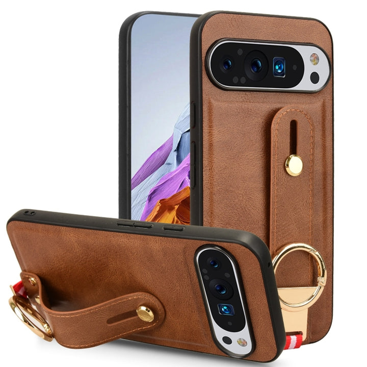 Wristband Leather Back Phone Case, For Google Pixel 9a, For Google Pixel 9 Pro XL, For Google Pixel 9 Pro  Fold, For Google Pixel 9 Pro, For Google Pixel 9, For Google Pixel 8a