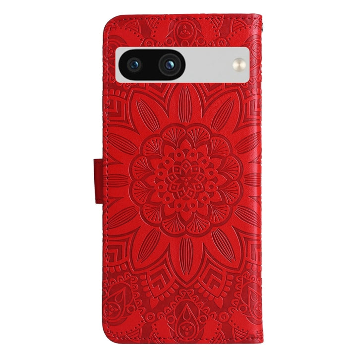 Embossed Sunflower Leather Phone Case, For Google Pixel 7a, For Google Pixel 7 Pro, For Google Pixel 7