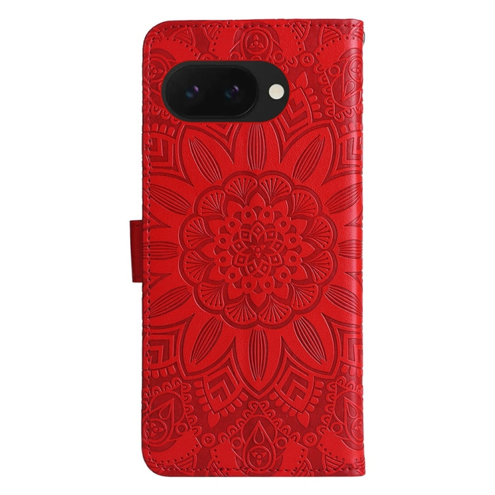 Embossed Sunflower Leather Phone Case, For Google Pixel 9a, For Google Pixel 9 Pro, For Google Pixel 9, For Google Pixel 8a, For Google Pixel 8 Pro, For Google Pixel 8