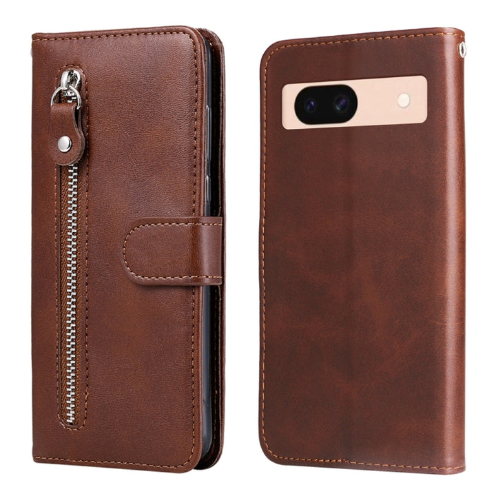 Fashion Calf Texture Zipper Leather Phone Case, For Google Pixel 9a, For Google Pixel 9 Pro, For Google Pixel 9, For Google Pixel 8a, For Google Pixel 8 Pro, For Google Pixel 8