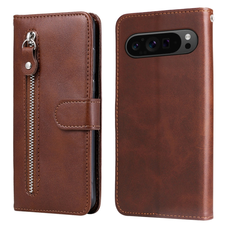 Fashion Calf Texture Zipper Leather Phone Case, For Google Pixel 9a, For Google Pixel 9 Pro, For Google Pixel 9, For Google Pixel 8a, For Google Pixel 8 Pro, For Google Pixel 8