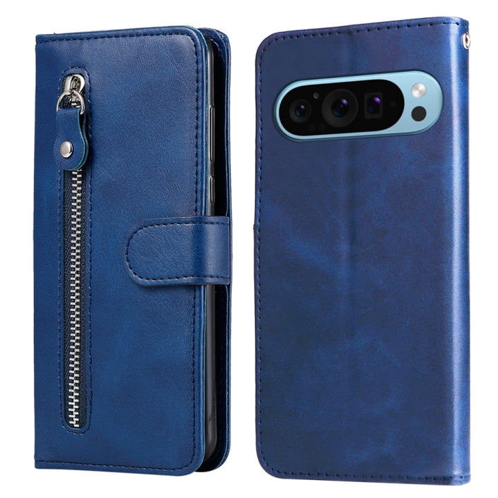 Fashion Calf Texture Zipper Leather Phone Case, For Google Pixel 9a, For Google Pixel 9 Pro, For Google Pixel 9, For Google Pixel 8a, For Google Pixel 8 Pro, For Google Pixel 8