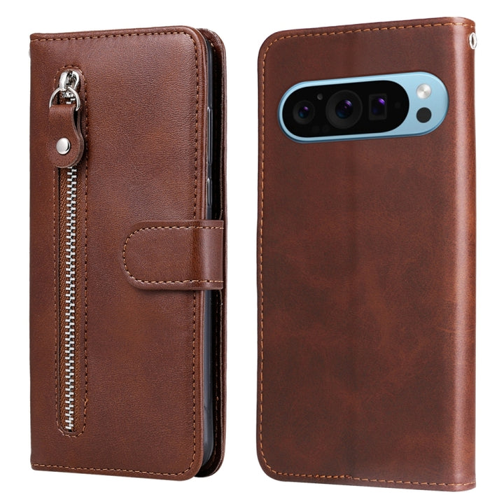 Fashion Calf Texture Zipper Leather Phone Case, For Google Pixel 9a, For Google Pixel 9 Pro, For Google Pixel 9, For Google Pixel 8a, For Google Pixel 8 Pro, For Google Pixel 8