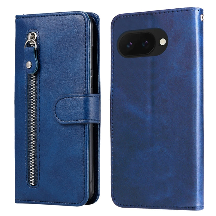 Fashion Calf Texture Zipper Leather Phone Case, For Google Pixel 9a, For Google Pixel 9 Pro, For Google Pixel 9, For Google Pixel 8a, For Google Pixel 8 Pro, For Google Pixel 8