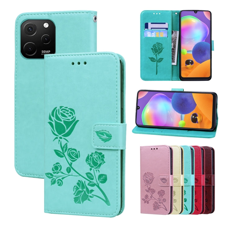 Rose Embossed Flip PU Leather Phone Case, For Huawei nova Y61/Enjoy 50z, For Huawei nova Y70 / Y70 Plus, For Huawei nova 9 SE 4G/5G