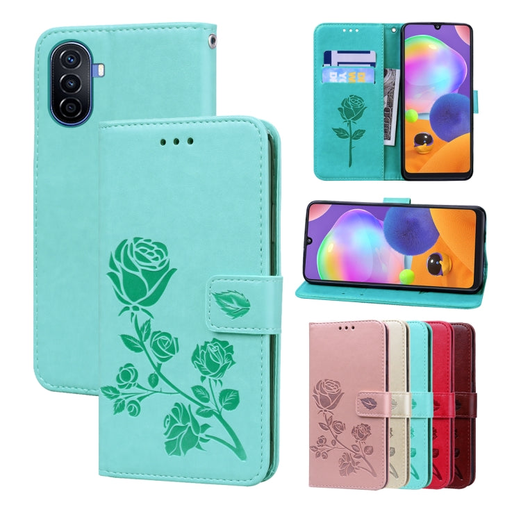 Rose Embossed Flip PU Leather Phone Case, For Huawei nova Y61/Enjoy 50z, For Huawei nova Y70 / Y70 Plus, For Huawei nova 9 SE 4G/5G