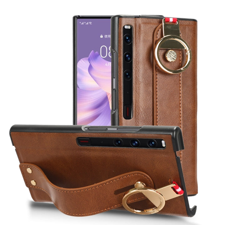 Wristband Leather Back Phone Case, For Huawei Mate X3, For Huawei Maimang A20 5G, For Huawei Mate Xs 2, For Huawei P50 Pocket, For Huawei Mate X2