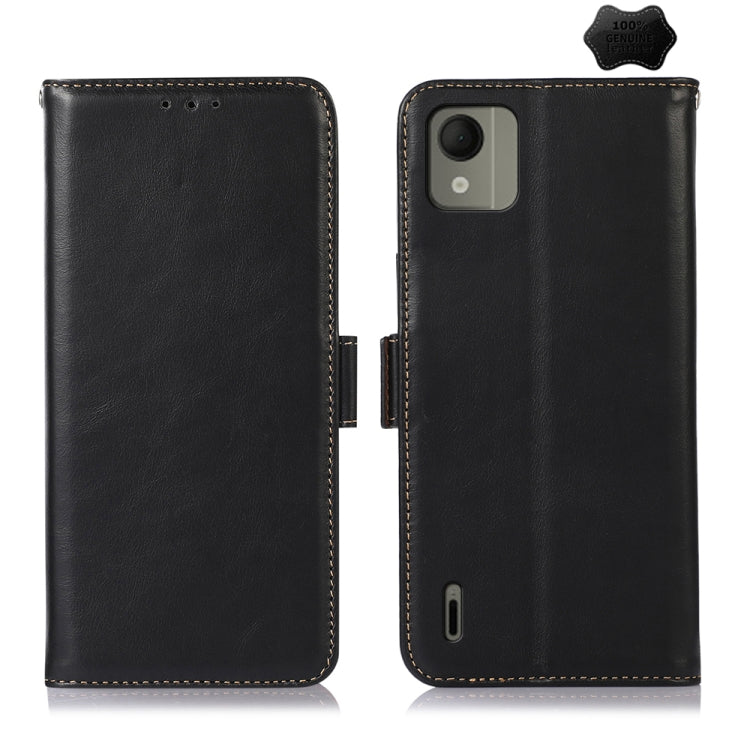 Magnetic Crazy Horse Texture Genuine Leather RFID Phone Case, For Nokia G42 5G, For Nokia XR21, For Nokia C110