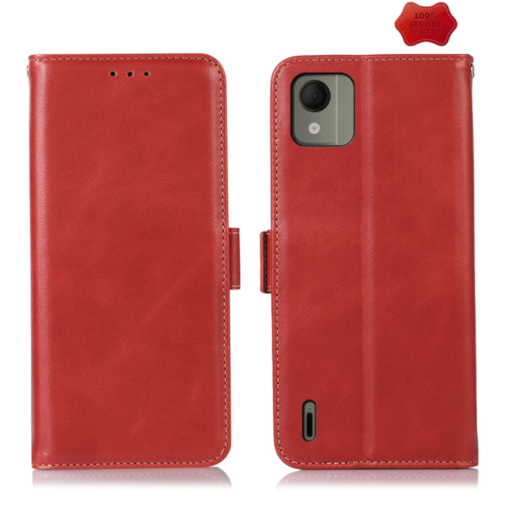 Magnetic Crazy Horse Texture Genuine Leather RFID Phone Case, For Nokia G42 5G, For Nokia XR21, For Nokia C110