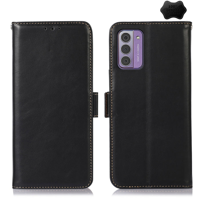 Magnetic Crazy Horse Texture Genuine Leather RFID Phone Case, For Nokia G42 5G, For Nokia XR21, For Nokia C110