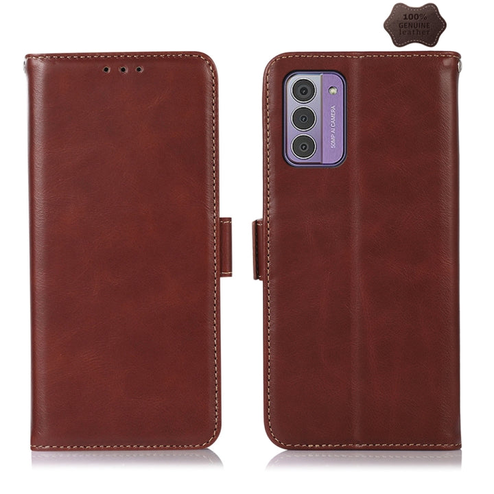 Magnetic Crazy Horse Texture Genuine Leather RFID Phone Case, For Nokia G42 5G, For Nokia XR21, For Nokia C110