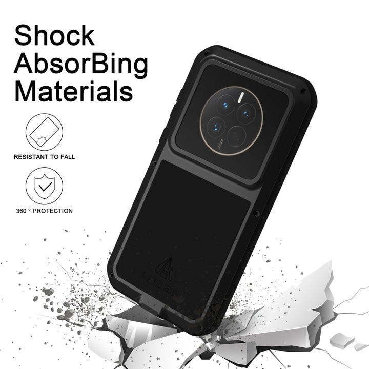 LOVE MEI POWERFUL Metal Shockproof Life Waterproof Dustproof Phone Case, For Huawei P60 / P60 Pro / P60 Art, For Huawei Mate 50 Pro, For Huawei Mate 50