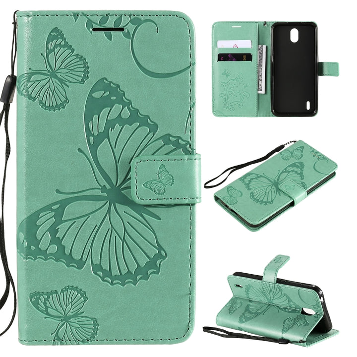 3D Butterflies Embossing Pattern Horizontal Flip Leather Case with Holder & Card Slot & Wallet, For Nokia 1.3, For Nokia 2.3, For Sony Xperia L4, For Sony Xperia 10 II