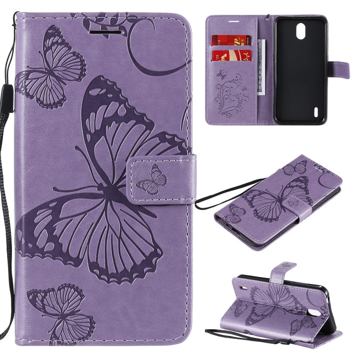 3D Butterflies Embossing Pattern Horizontal Flip Leather Case with Holder & Card Slot & Wallet, For Nokia 1.3, For Nokia 2.3, For Sony Xperia L4, For Sony Xperia 10 II