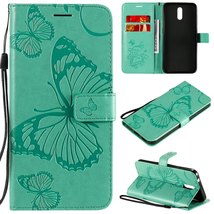 3D Butterflies Embossing Pattern Horizontal Flip Leather Case with Holder & Card Slot & Wallet, For Nokia 1.3, For Nokia 2.3, For Sony Xperia L4, For Sony Xperia 10 II