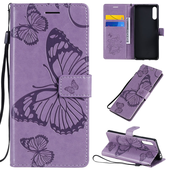 3D Butterflies Embossing Pattern Horizontal Flip Leather Case with Holder & Card Slot & Wallet, For Nokia 1.3, For Nokia 2.3, For Sony Xperia L4, For Sony Xperia 10 II