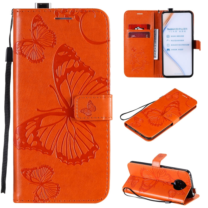 3D Butterflies Embossing Pattern Horizontal Flip Leather Case with Holder & Card Slot & Wallet, For Xiaomi Redmi K30 Pro, For Xiaomi Redmi Note 9 Pro, For Xiaomi Redmi Note 9 / 10X 4G, For Samsung Galaxy A11