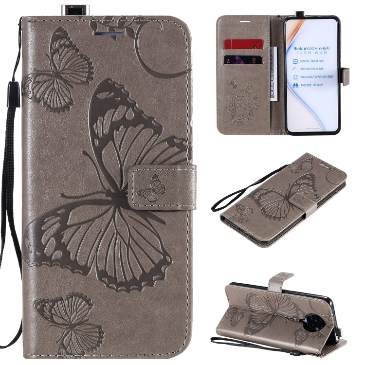 3D Butterflies Embossing Pattern Horizontal Flip Leather Case with Holder & Card Slot & Wallet, For Xiaomi Redmi K30 Pro, For Xiaomi Redmi Note 9 Pro, For Xiaomi Redmi Note 9 / 10X 4G, For Samsung Galaxy A11