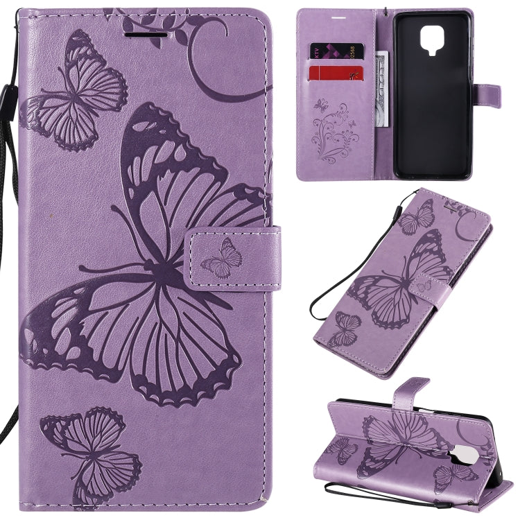 3D Butterflies Embossing Pattern Horizontal Flip Leather Case with Holder & Card Slot & Wallet, For Xiaomi Redmi K30 Pro, For Xiaomi Redmi Note 9 Pro, For Xiaomi Redmi Note 9 / 10X 4G, For Samsung Galaxy A11