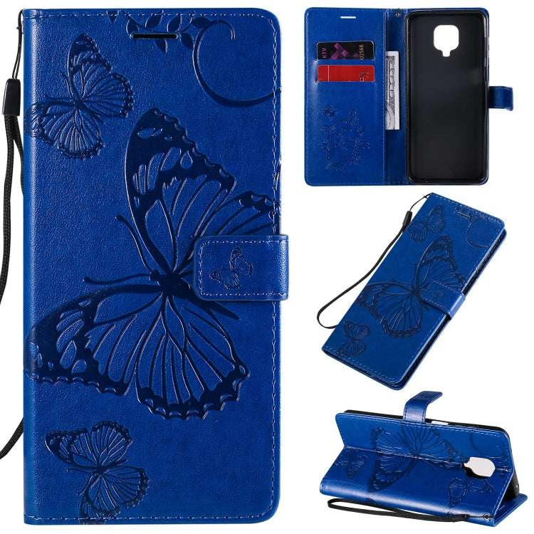 3D Butterflies Embossing Pattern Horizontal Flip Leather Case with Holder & Card Slot & Wallet, For Xiaomi Redmi K30 Pro, For Xiaomi Redmi Note 9 Pro, For Xiaomi Redmi Note 9 / 10X 4G, For Samsung Galaxy A11