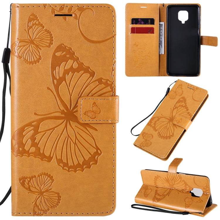 3D Butterflies Embossing Pattern Horizontal Flip Leather Case with Holder & Card Slot & Wallet, For Xiaomi Redmi K30 Pro, For Xiaomi Redmi Note 9 Pro, For Xiaomi Redmi Note 9 / 10X 4G, For Samsung Galaxy A11