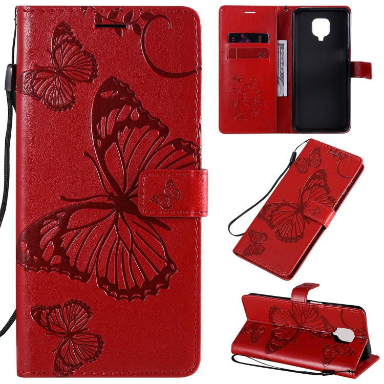 3D Butterflies Embossing Pattern Horizontal Flip Leather Case with Holder & Card Slot & Wallet, For Xiaomi Redmi K30 Pro, For Xiaomi Redmi Note 9 Pro, For Xiaomi Redmi Note 9 / 10X 4G, For Samsung Galaxy A11